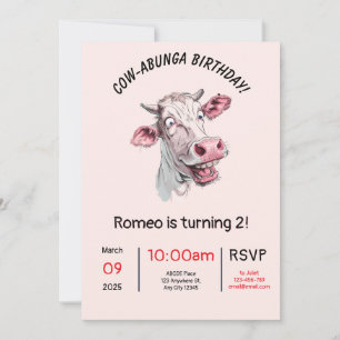 Carte d'invitation d'anniversaire avec sourire mys