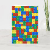 Carte d'invitation d'anniversaire Blocs de constru (Dos)