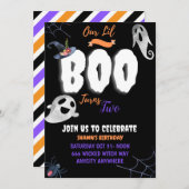 Carte d'invitation d'anniversaire Boo (Devant / Derrière)