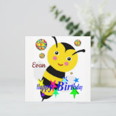 Carte d'invitation d'anniversaire Bumblebee (Debout devant)