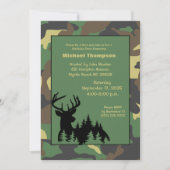 Carte d'invitation d'anniversaire camouflage pour  (Devant)