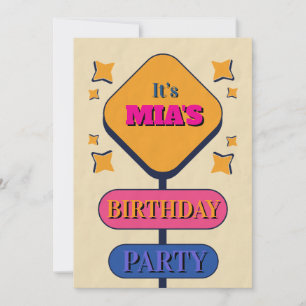 Carte d'invitation d'anniversaire carte routière S
