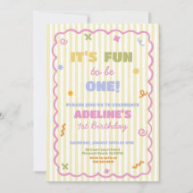 Carte d'invitation d'anniversaire 'C'est amusant d