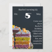 Carte d'invitation d'anniversaire classique (Devant)
