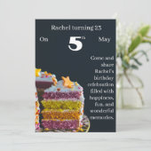 Carte d'invitation d'anniversaire classique (Debout devant)