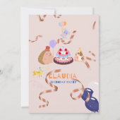 carte d'invitation d'anniversaire cloudia (Dos)