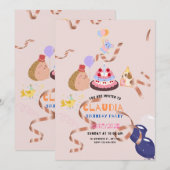 carte d'invitation d'anniversaire cloudia (Devant / Derrière)