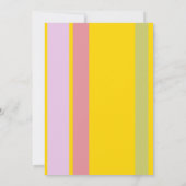 Carte d'invitation d'anniversaire colorée pour enf (Dos)