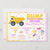 Carte d'invitation d'anniversaire conjointe Constr (Devant)