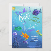 Carte d'invitation d'anniversaire d'appât (Devant)