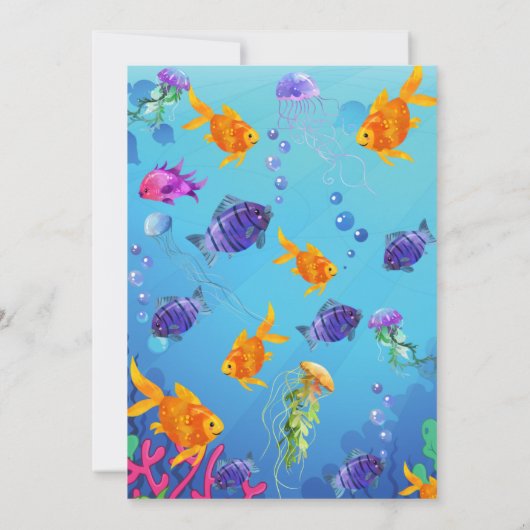 Carte d'invitation d'anniversaire d'appât (Dos)