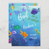 Carte d'invitation d'anniversaire d'appât (Devant / Derrière)