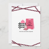 Carte d'invitation d'anniversaire de construction  (Dos)