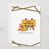 Carte d'invitation d'anniversaire de construction  (Dos)