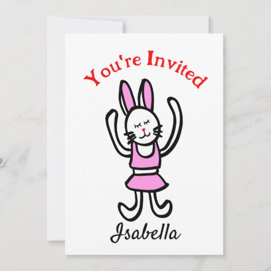 Carte d'invitation d'anniversaire / de danse (Devant)