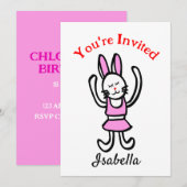 Carte d'invitation d'anniversaire / de danse (Devant / Derrière)