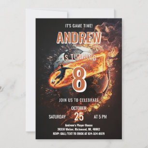 Carte d'invitation d'anniversaire de football mini