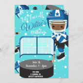 Carte d'invitation d'anniversaire de la fête de ho (Devant / Derrière)