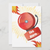 Carte d'invitation d'anniversaire de l'alarme ince (Dos)