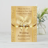 Carte d'invitation d'anniversaire de mariage facil (Debout devant)