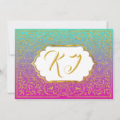 Carte d'invitation d'anniversaire de mille et une (Dos)