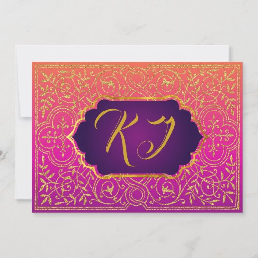 Carte d'invitation d'anniversaire de mille et une (Dos)