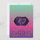 Carte d'invitation d'anniversaire de mille et une (Dos)