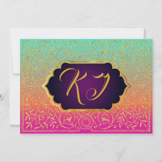 Carte d'invitation d'anniversaire de mille et une (Dos)