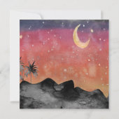 Carte d'invitation d'anniversaire de nuit arabe (Dos)