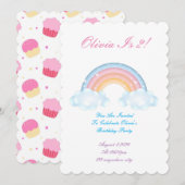 CARTE D'INVITATION D'ANNIVERSAIRE DE PLANCHE ET DE (Devant / Derrière)