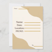 Carte d'invitation d'anniversaire de style Boho  (Dos)