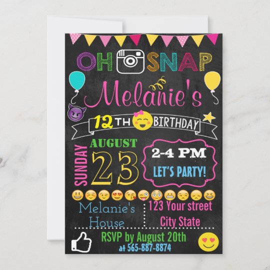 Carte D Invitation D Anniversaire D Emoji Zazzle Be