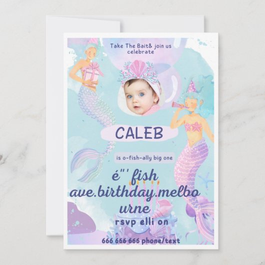 carte d'invitation d'anniversaire desievite (Devant)