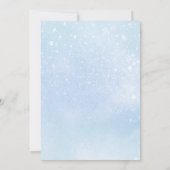 Carte d'invitation d'anniversaire d'hiver, flocon (Dos)