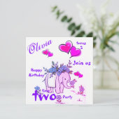Carte d'invitation d'anniversaire éléphant (Debout devant)