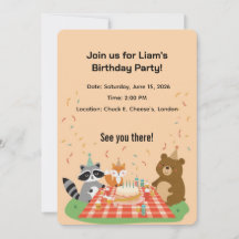 Carte d'invitation d'anniversaire enfantin – Fête 