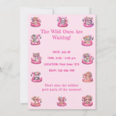 Carte d'invitation d'anniversaire fille pour une f (Dos)