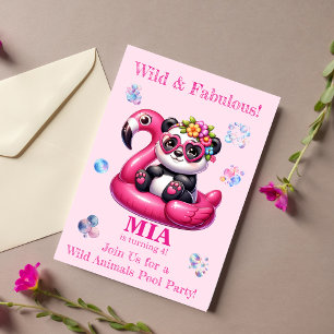 Carte d'invitation d'anniversaire fille pour une f
