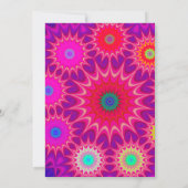 Carte d'invitation d'anniversaire hippie (Dos)