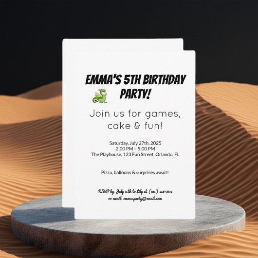 Carte d'invitation d'anniversaire ・ Invitation de 