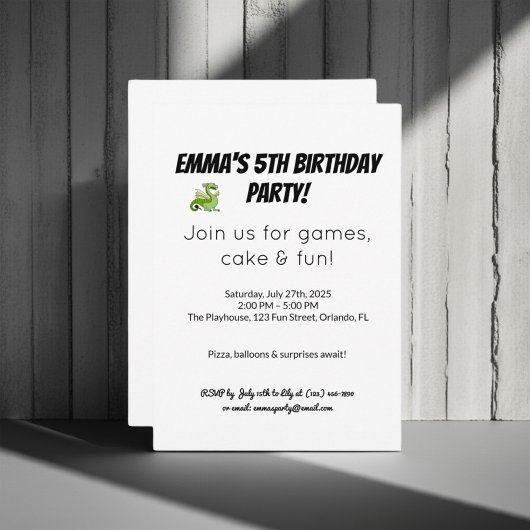 Carte d'invitation d'anniversaire | Invitation Fou