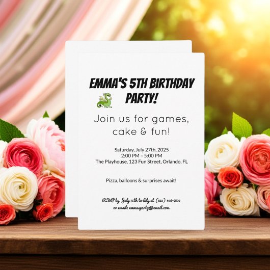 Carte d'invitation d'anniversaire | Invitation Fou