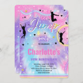 Carte d'invitation d'anniversaire Jump (Devant / Derrière)