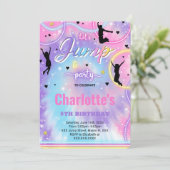 Carte d'invitation d'anniversaire Jump (Debout devant)