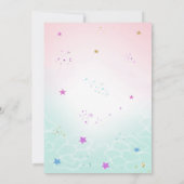 Carte d'invitation d'anniversaire licorne sirène F (Dos)