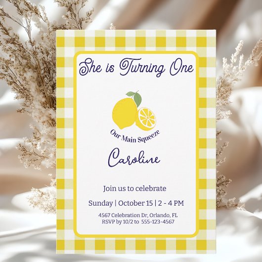 Carte d'invitation d'anniversaire Main Squeeze