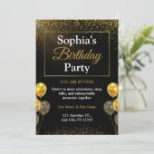 Carte d'invitation d'anniversaire modèle design no (Debout devant)