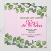 Carte d'invitation d'anniversaire, modèle éditable (Devant / Derrière)