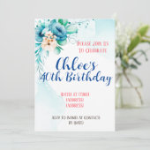 Carte d'invitation d'anniversaire, modèle éditable (Debout devant)