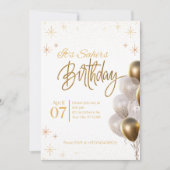 Carte d'invitation d'anniversaire modifiable (Devant)